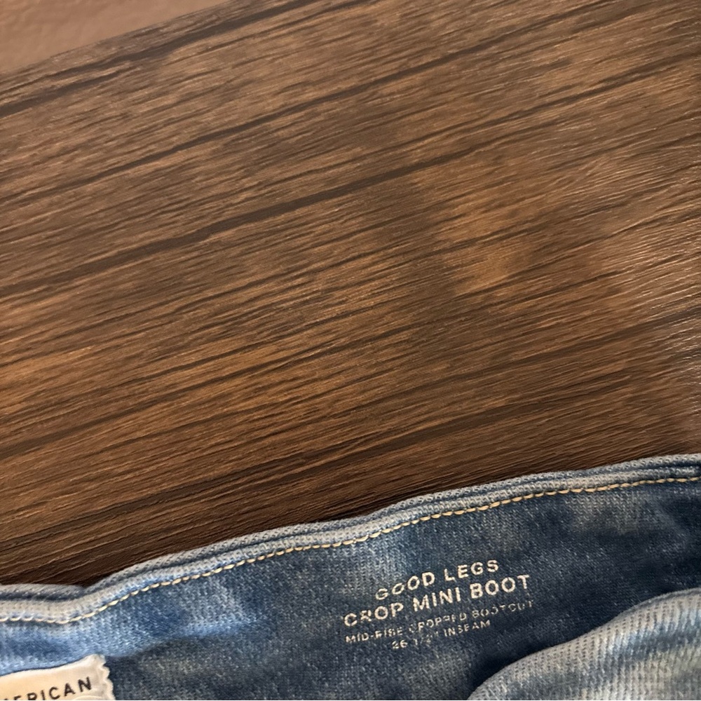 Good American good legs crop mini boot jeans size waist 29 - Picture 5 of 5